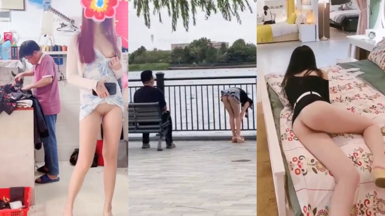 极品骚货不穿内裤户外露出 在男人面前各种掀衣服露出翘臀 近距离给路人欣赏骚逼