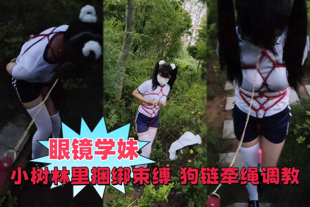 路边小树林一名女学生被捆绑调教