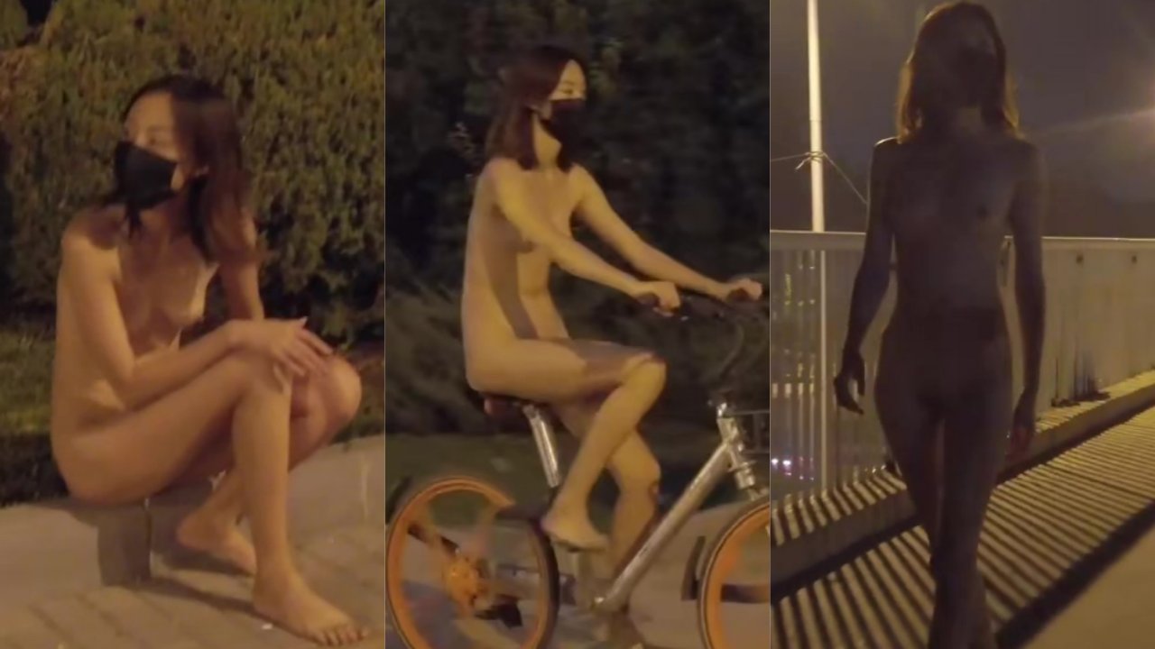 尤物小c露出挑战任务 马路天桥等众多场合 随时被发现！玩的就是紧张惊险刺激！