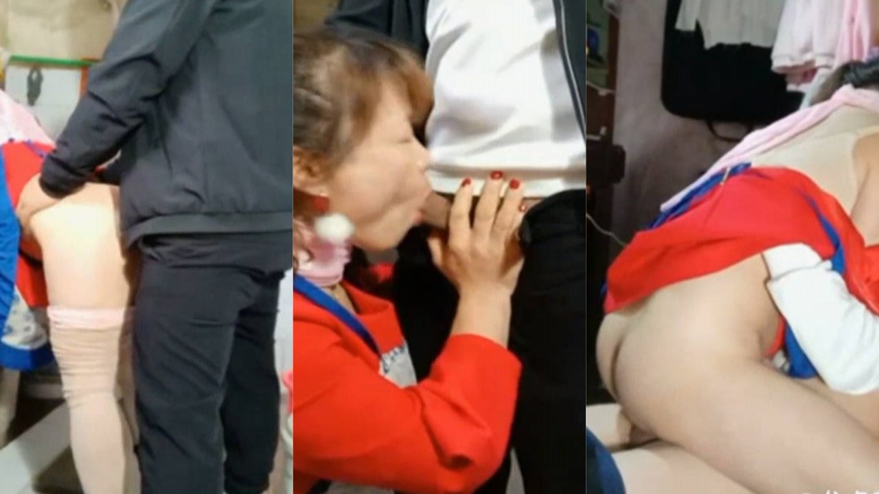 【母子】在灶房里疯狂输出，历经沧桑的妩媚 老骚货！